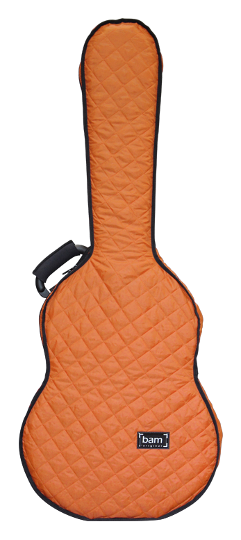 フーディ オレンジ クラシックギターケース装着画像